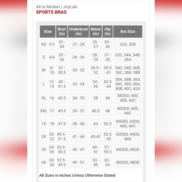 All in Motion gray sports bra, size L - Picture 5 of 5